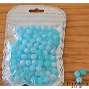 sachet perles bleu